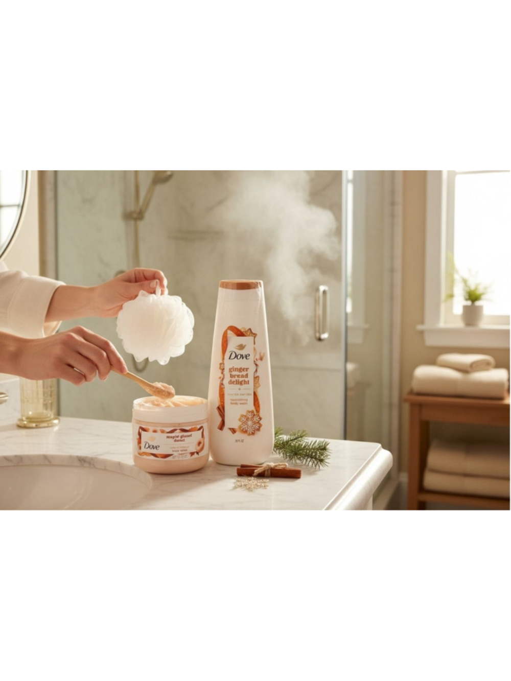 76.) Dove Limited Edition 2pc Set| Fall Winter Scents Body Scrub & Wash